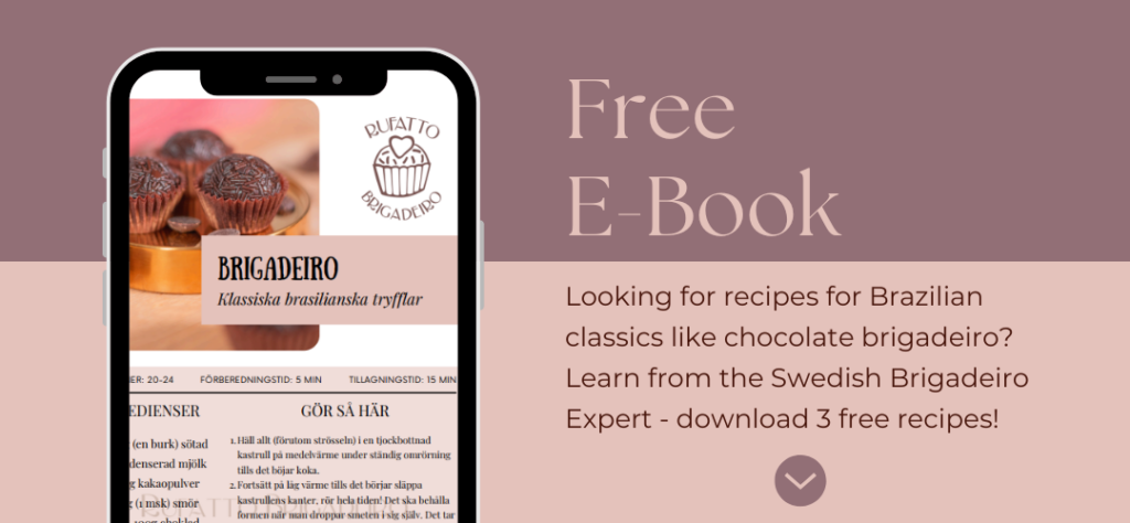 Free e-book. Looking for recipes for Brazilian classics like chocolate brigadeiro? Learn from the Swedish Brigadeiro Expert - download 3 free recipes!